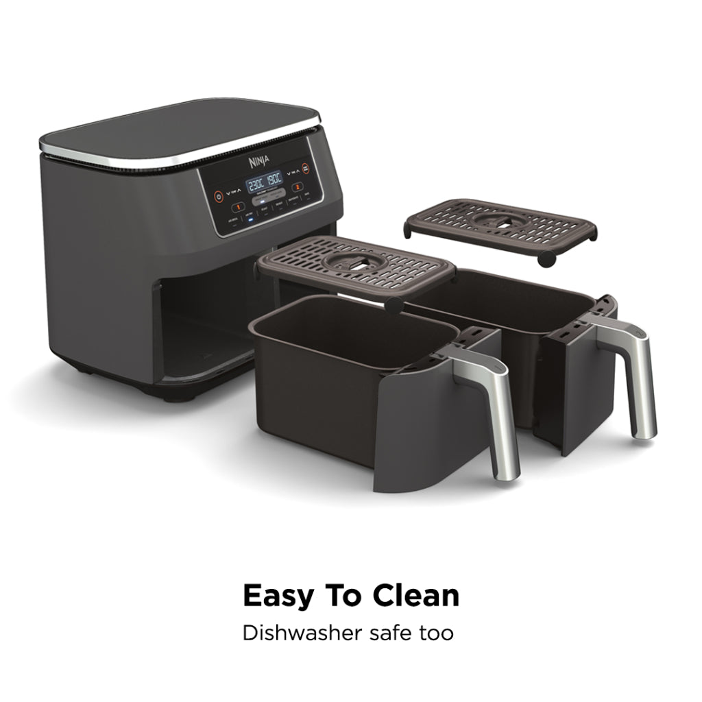 Ninja AF300 Foodi DualZone 6-in-1 Digital Air Fryer, 7.6L, No Oil, Crisp, Roast, Bake, Reheat, Dehydrate, Non-Stick