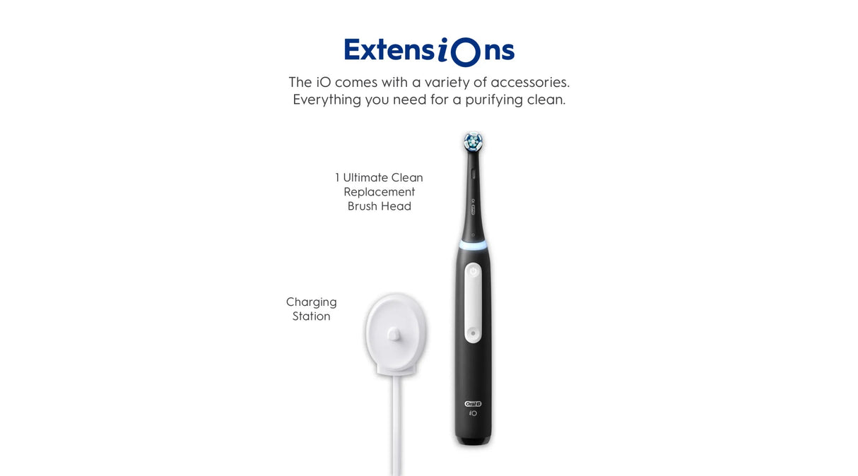 Oral-B IO Series 3 Electric Toothbrush iO3 3-Modes Refill Change Indicator Ultimate Clean Blue Powered by Braun