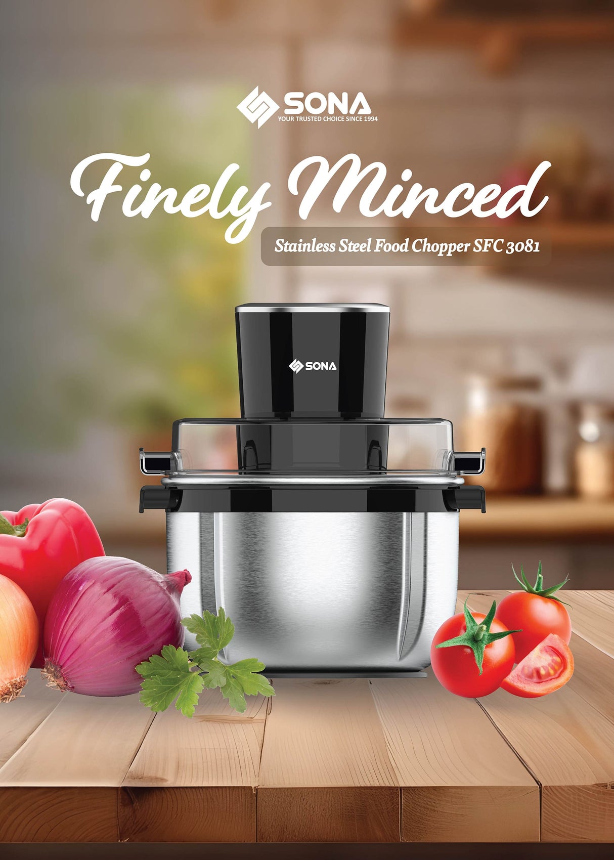 Sona SFC 3081 | SFC3081 Stainless Steel Food Chopper 2L