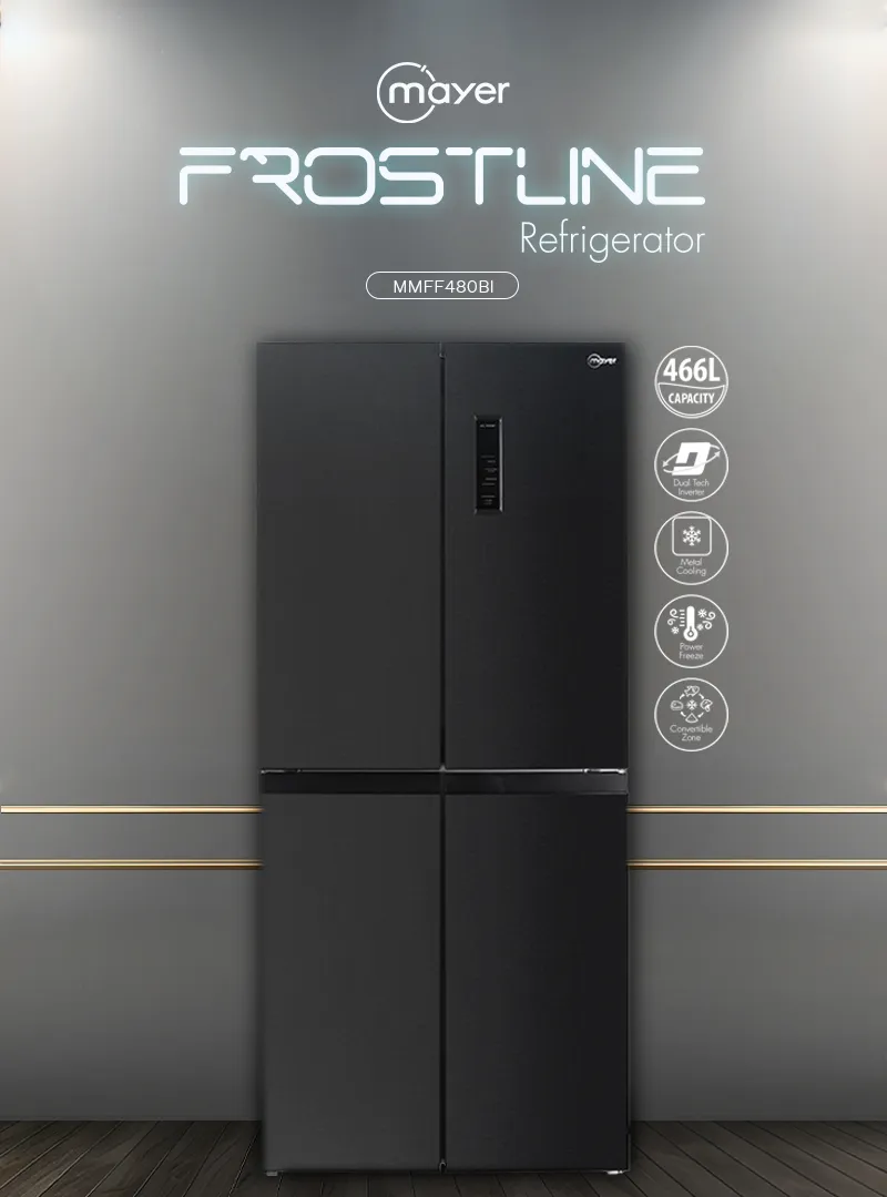 Mayer MMFF480BI Multi-Door Refrigerator 466L