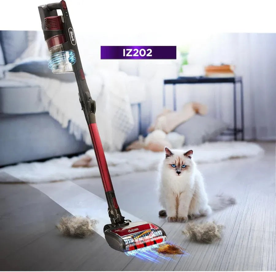 Shark IZ202 Cordless Stick Vacuum Cleaner with Anti Hair Wrap, Up To 40 mins run-time, Self cleaning brush, LED lights