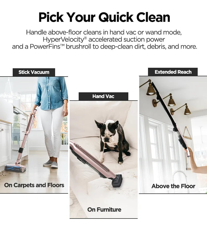 Shark WS632 WANDVAC Ultra Lightweight 3 in 1 Cordless handheld & stick vacuum, Power Boost Mode, Charge dock, Pet Tool