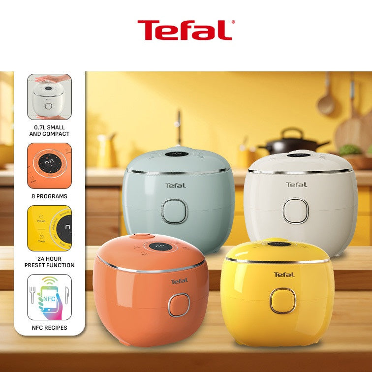 Tefal RK535A | RK5354 | RK5352 | RK535T POP Fuzzy Logic Rice Cooker 0.7L - 4 Colors Available