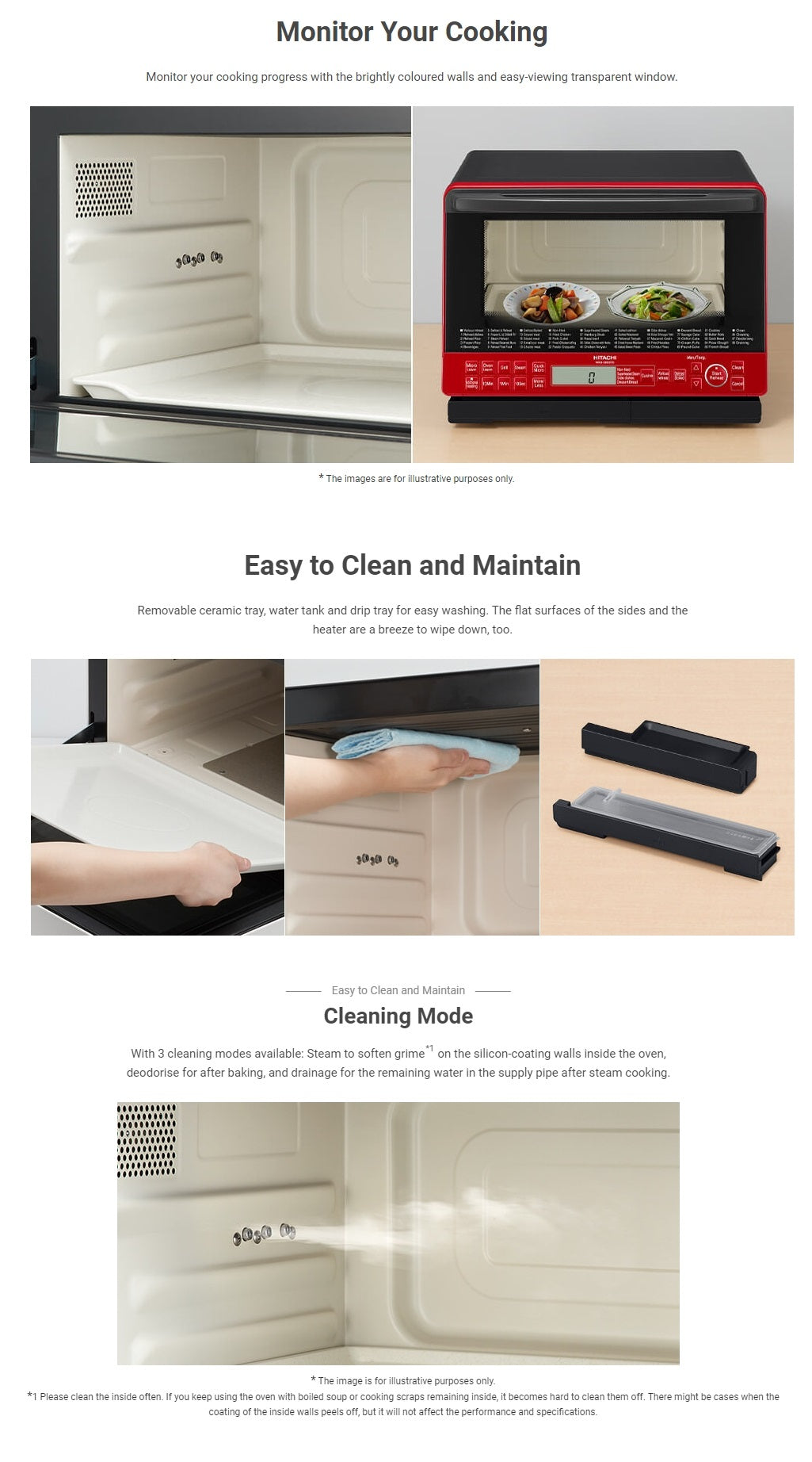 Hitachi MRO-S800YS Super Heated Steam Microwave Oven 31L