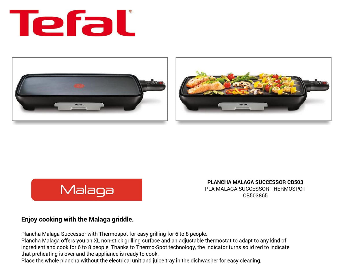 Tefal CB5038 Plancha Malaga Grill 2000W