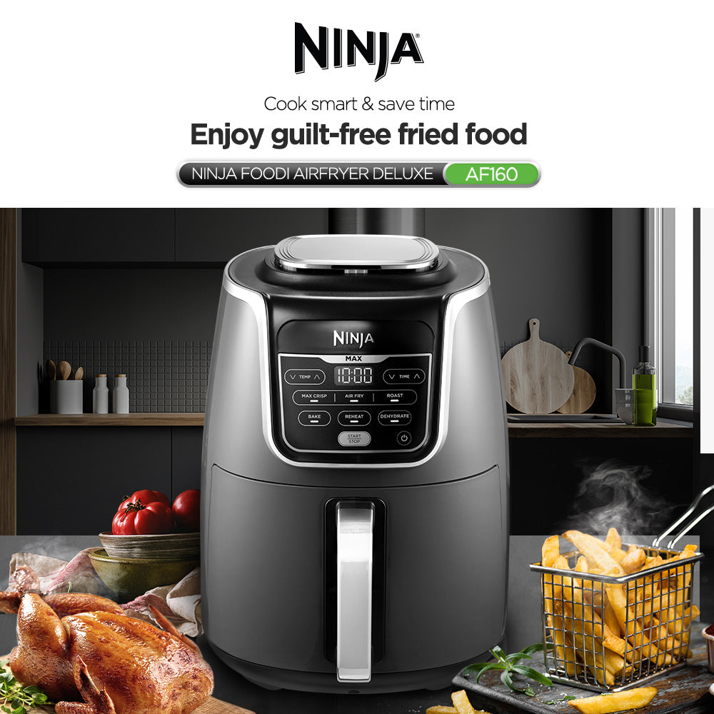 Ninja AF160 Air Fryer Max 5.2L, Digital Airfryer, Cooks, Crisps, Roasts, Bakes, Reheats and Dehydrates