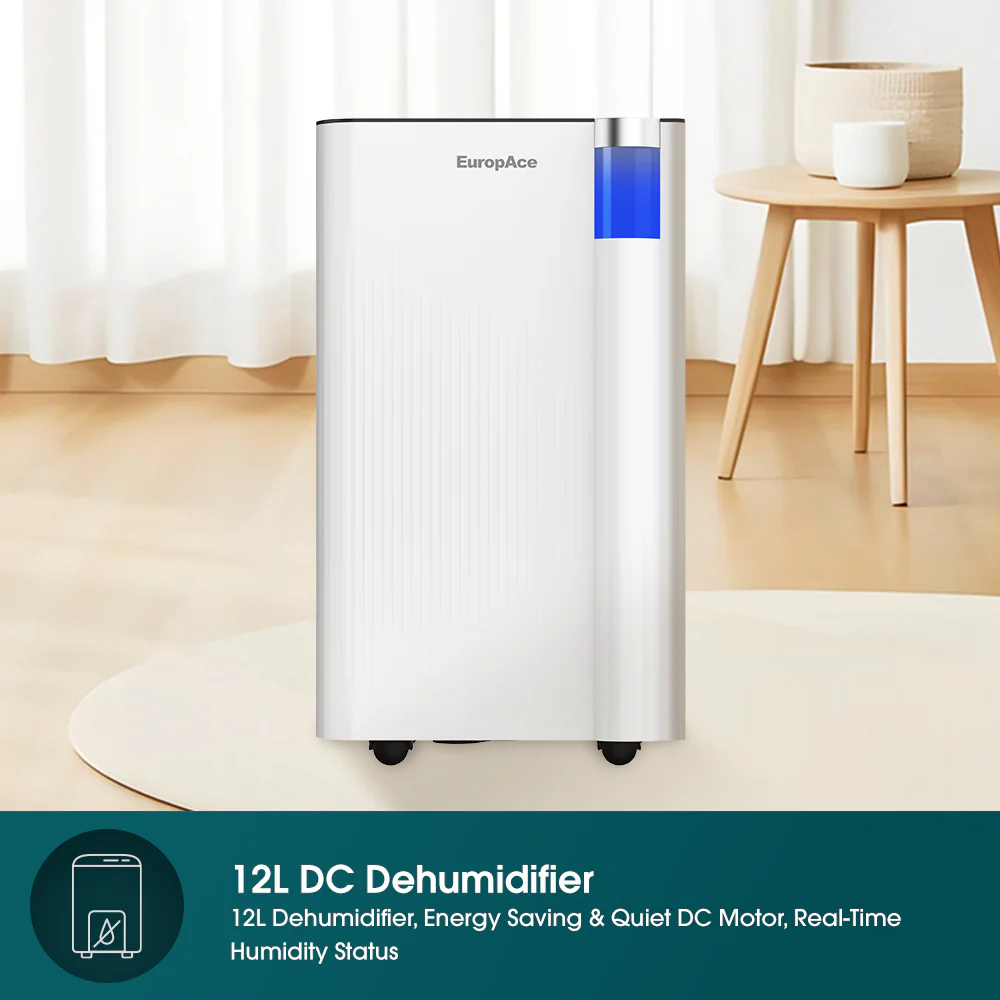 Europace EDH 3120DDC | EDH3120DDC DC Dehumidifier + Laundry Dryer | Lower Noise Level, Greater Energy Efficiency 12L