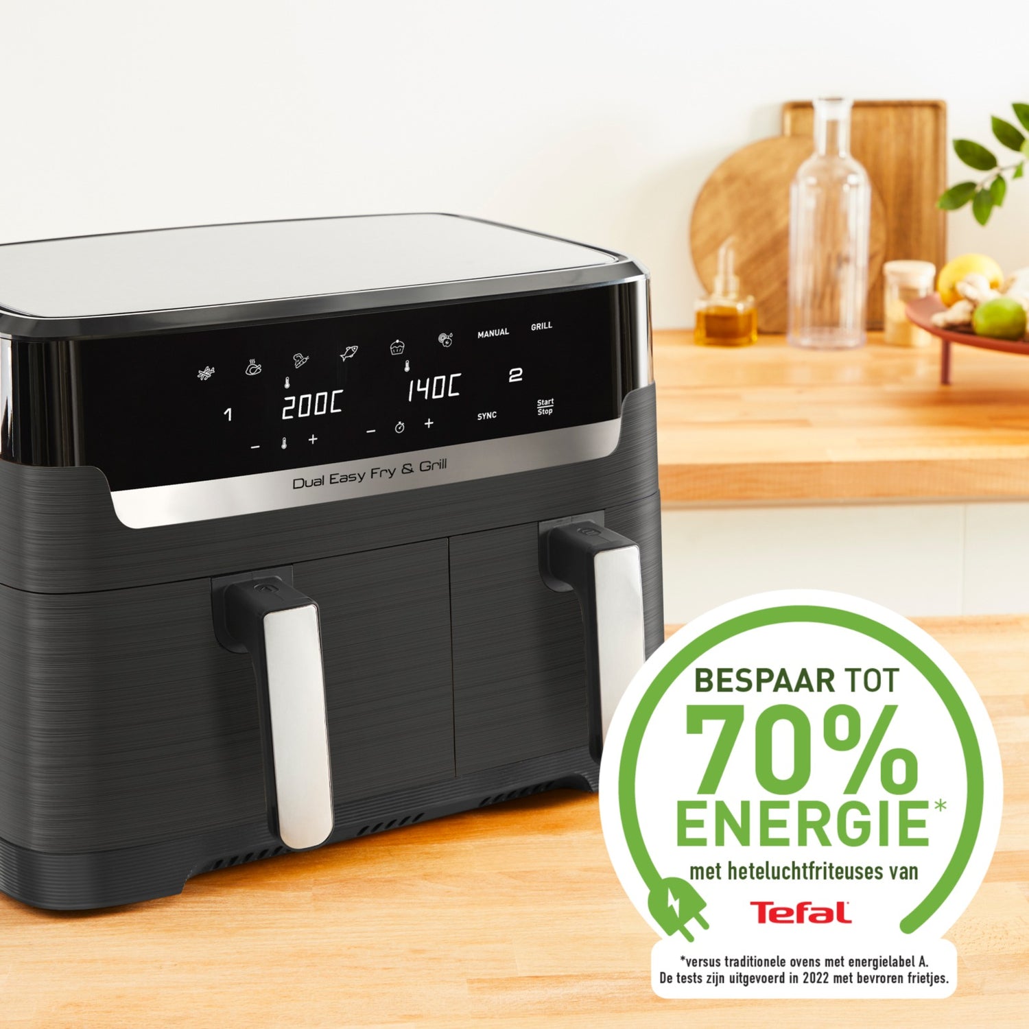 Tefal EY905B Dual Easy Fry & Grill Air Fryer 8.3L