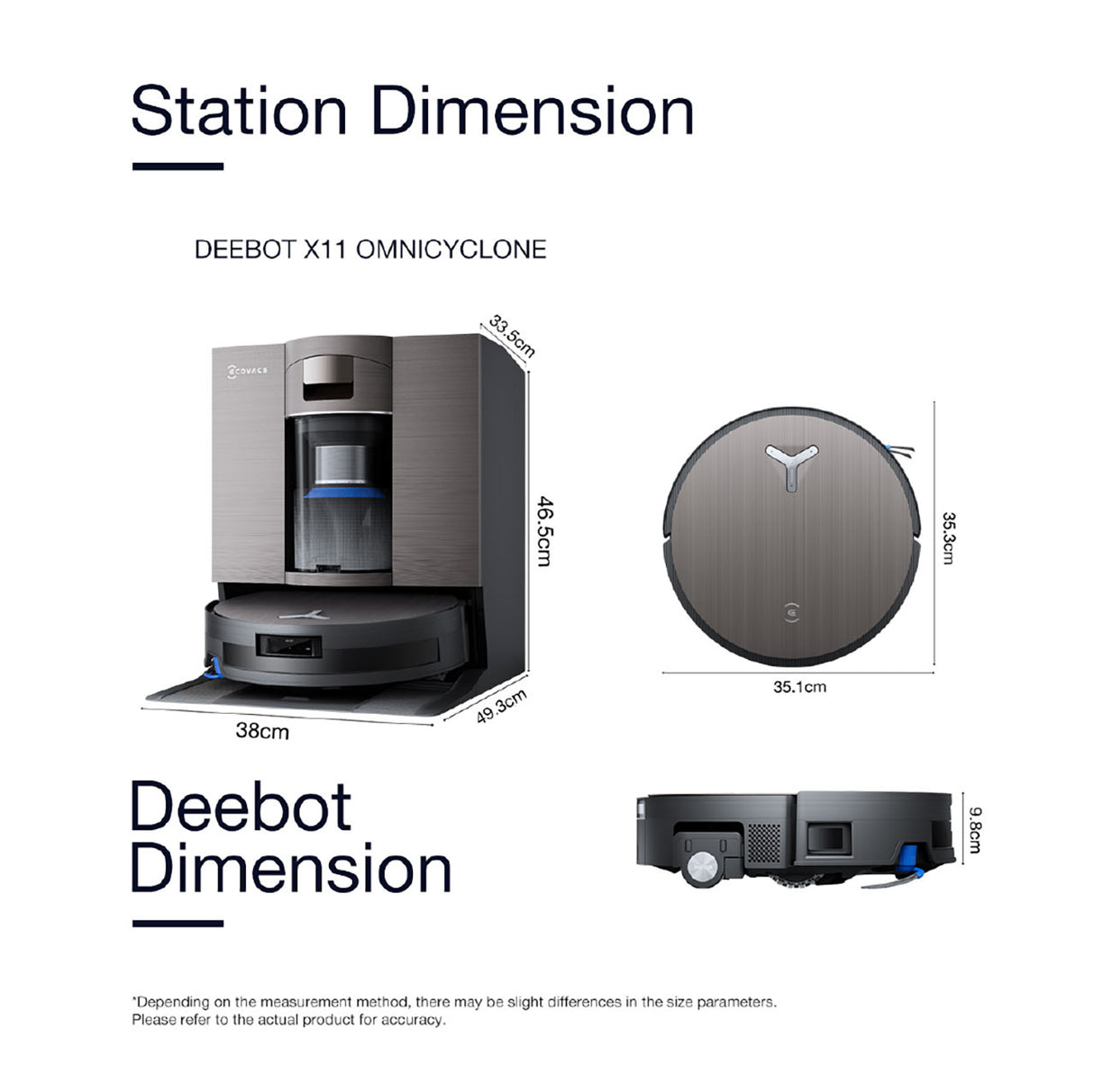 FREE 1 x Cleaning Solution + 1 x Antibacterial Buddy Kit - ECOVACS Deebot X11 OmniCyclone DEX99-1 Robotic Vacuum Cleaner