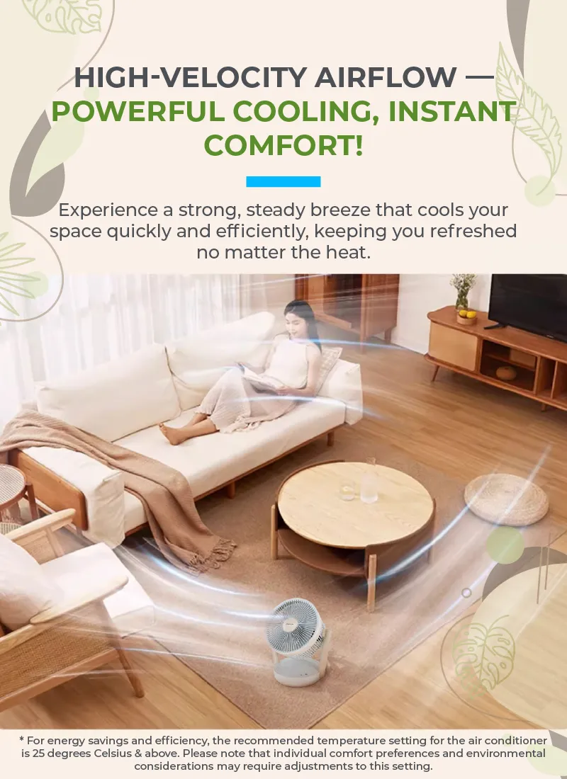 Mistral MHV1012DRW-G DC High Velocity Desk Fan With WIFI & Remote 10 Inch