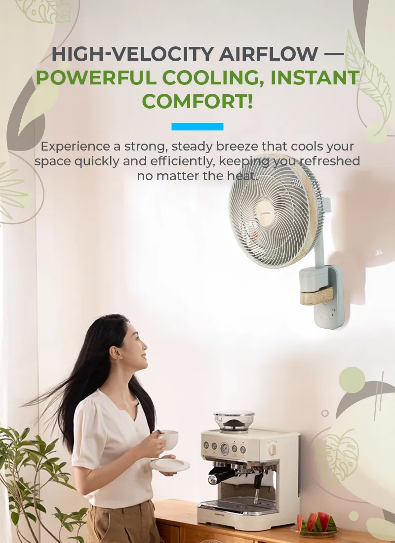 Mistral MWF1212DRW-G DC High Velocity Wall Fan with WIFI & Remote 12 Inch