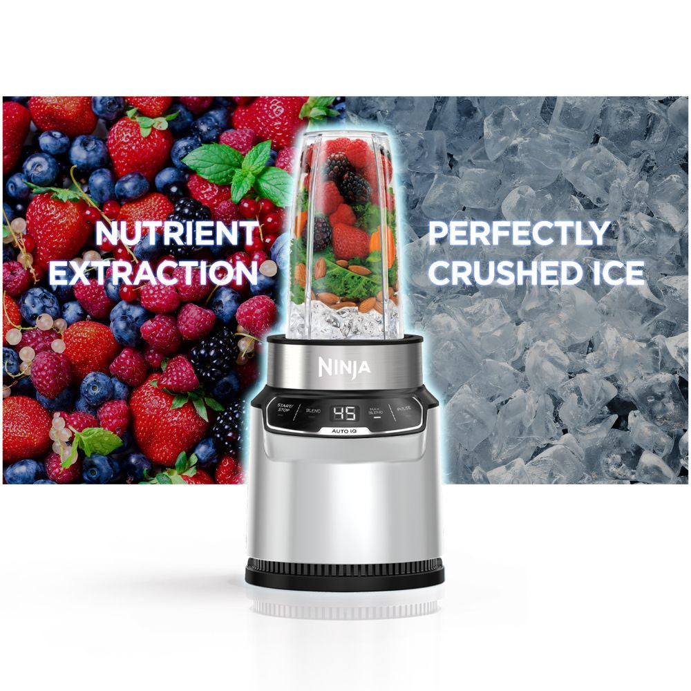 Ninja BN500 Nutri Blender Pro, Auto-iQ & Pro Extractor Blade , 3 On the Go cups, 1000W motor Crush Ice, Smoothie maker