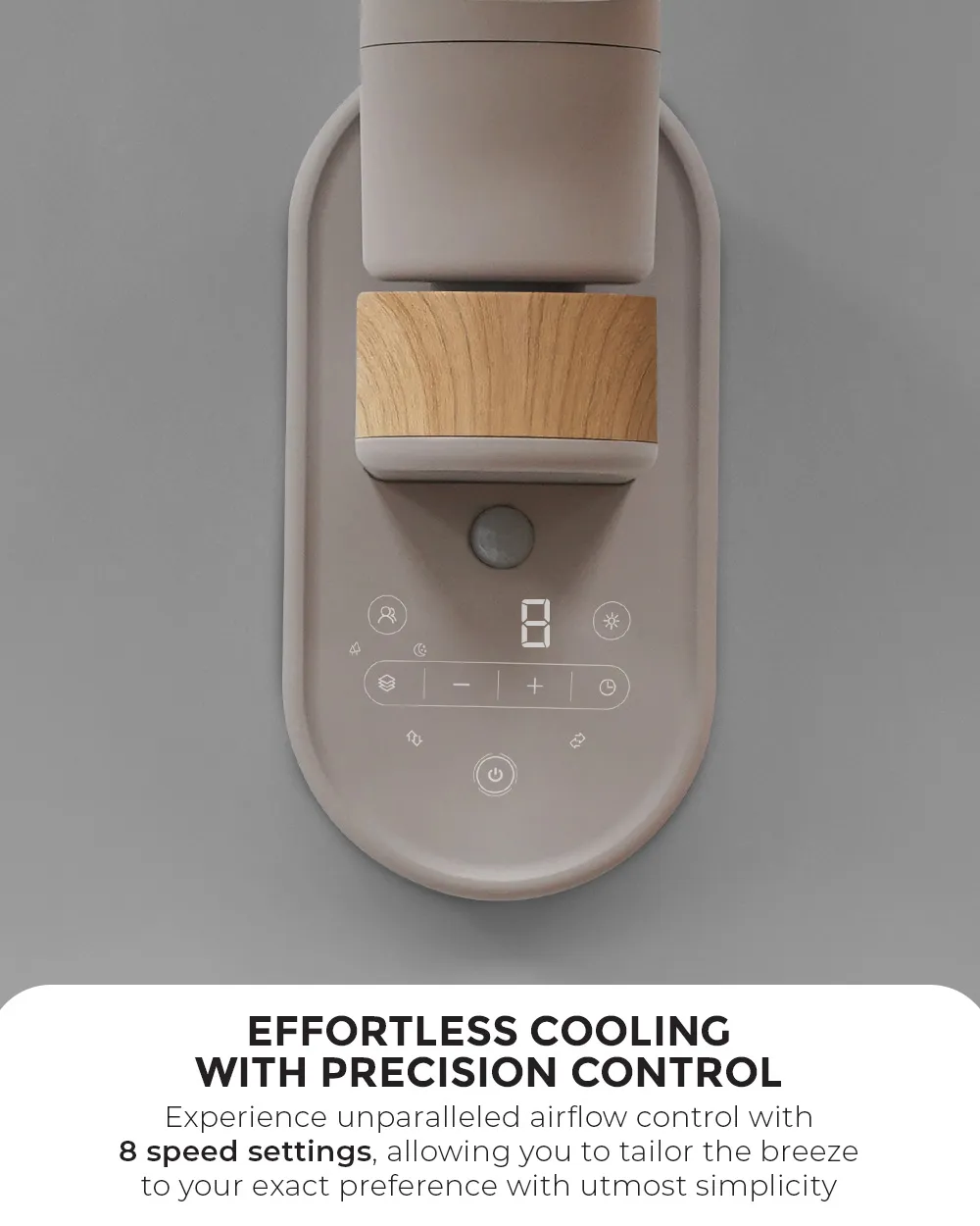 NNIO N1000DCWFR Remote DC Wall Air Circulator Fan 10 Inch
