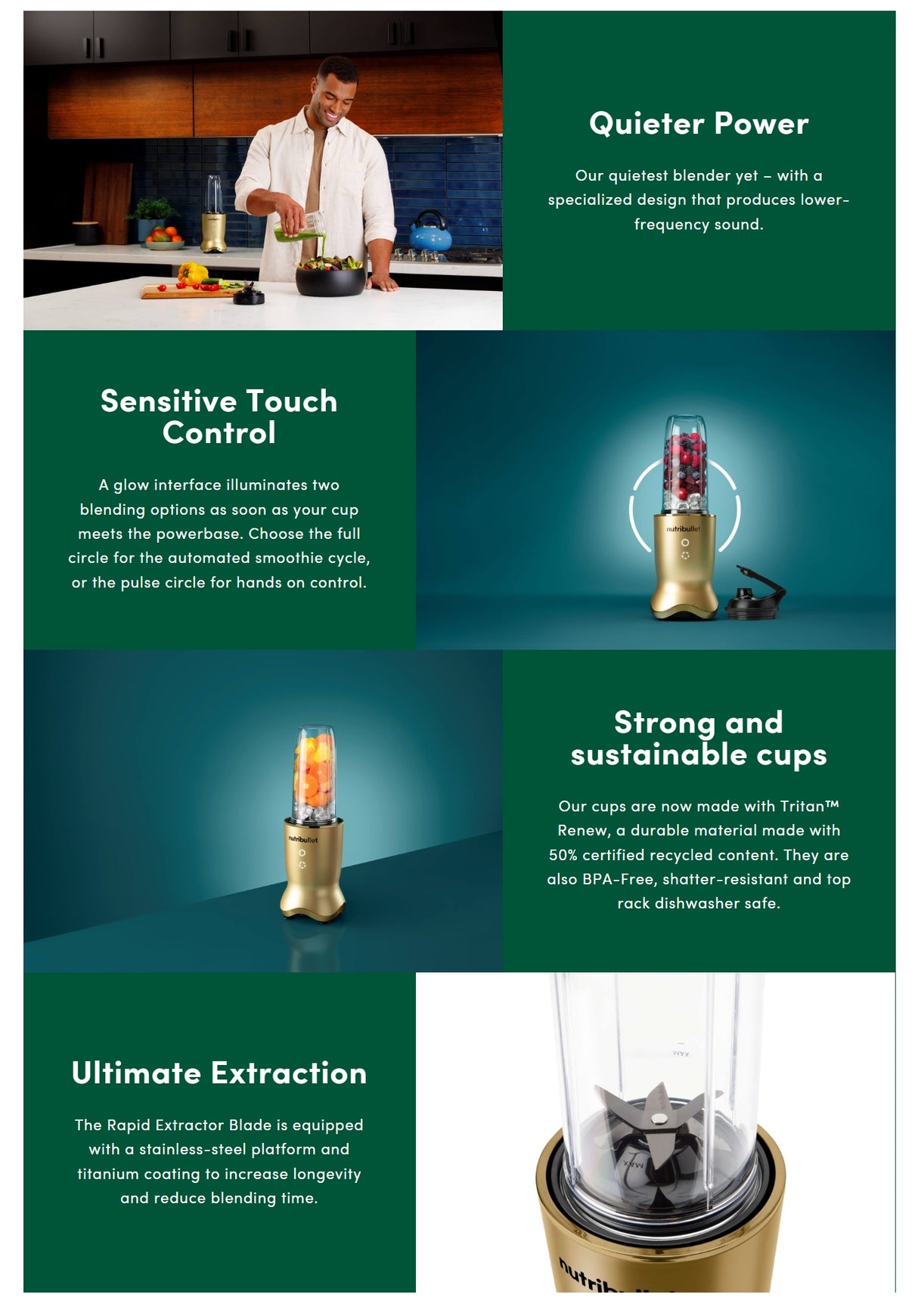 Nutribullet NB1206BR Ultra Gold Personal Blender 1200W