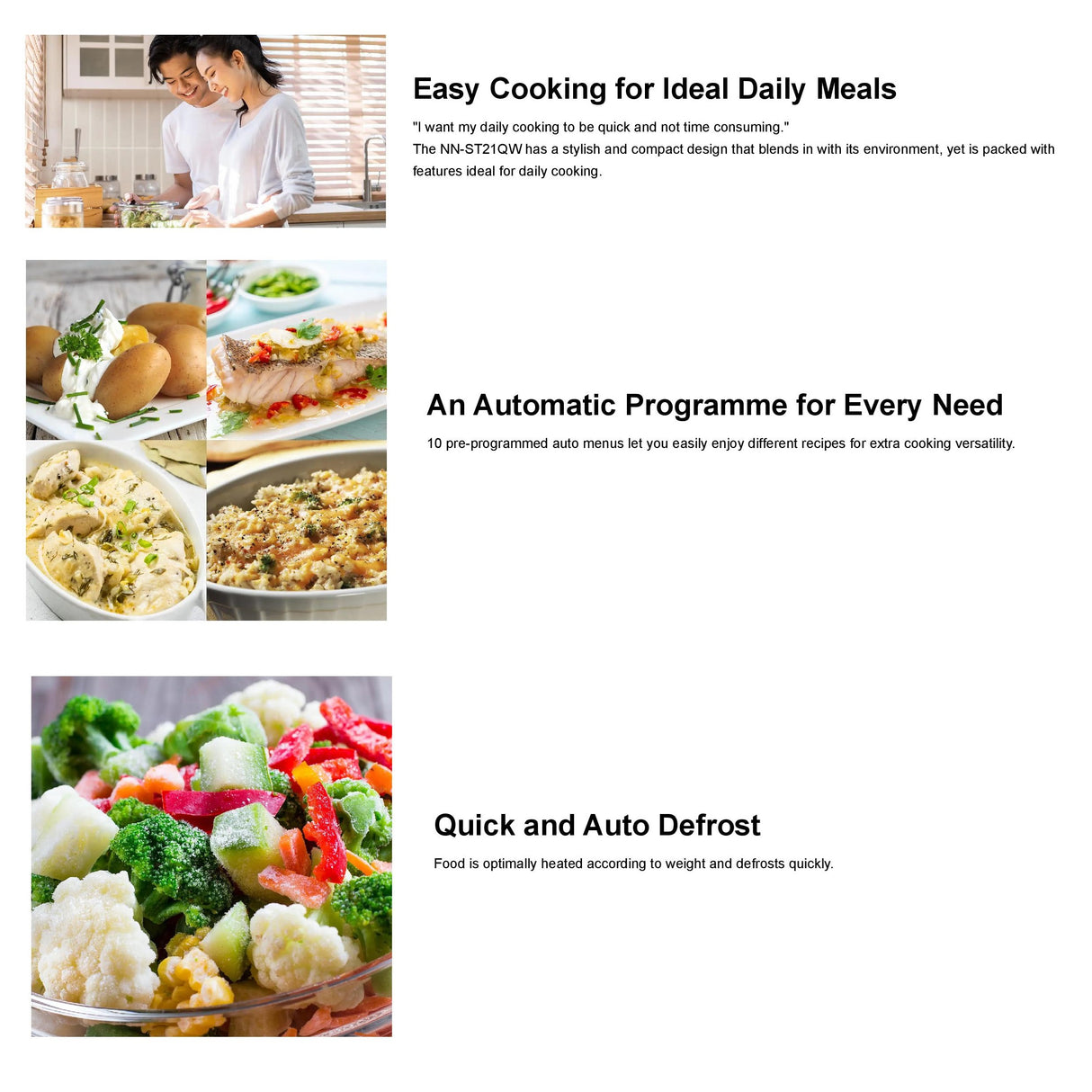 Panasonic NN-ST21QWYPQ Microwave Oven 20L