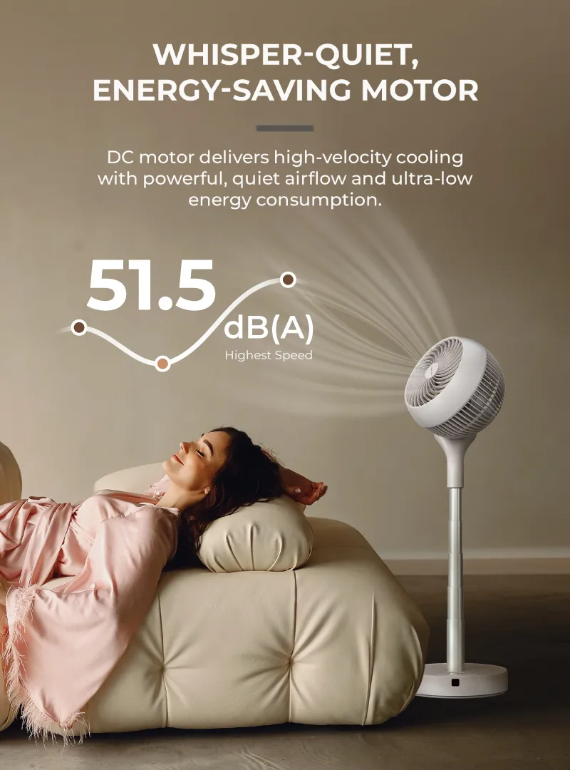 Mistral MHV619DRC DC High Velocity Desk Fan with Remote 6 Inch