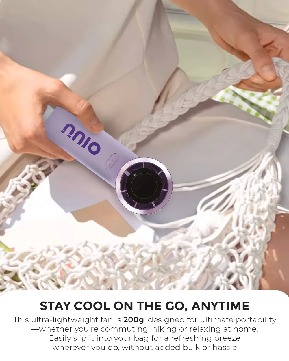 NNIO U-PRO High Speed Portable Handheld Fan