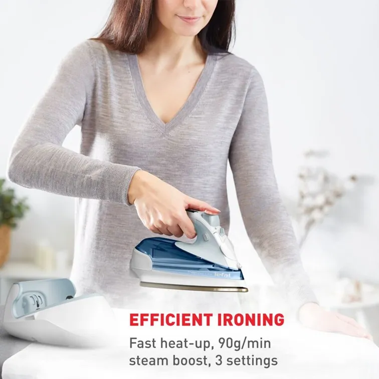 Tefal FV6230 Freemove Mini Cordless Steam Iron – Powerful 1650W, Lightweight, Portable, Smart Auto-Off, Anti-Drip, Anti-Scale