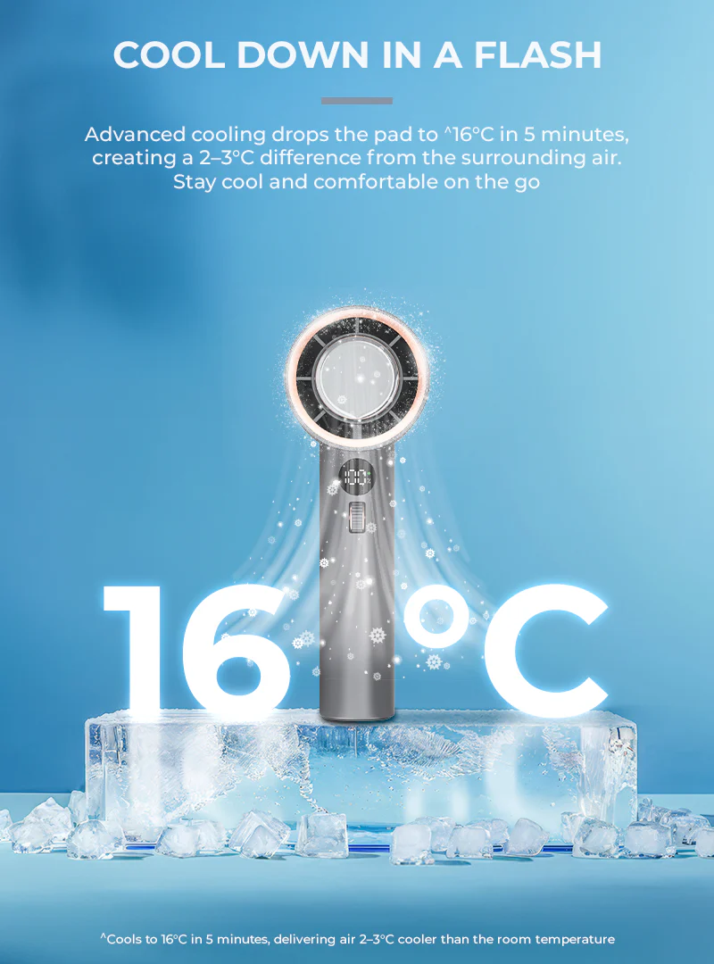 Mistral MRF208 AirZee Pro - High Speed Turbo USB Fan with Cooling Conductor Black Grey