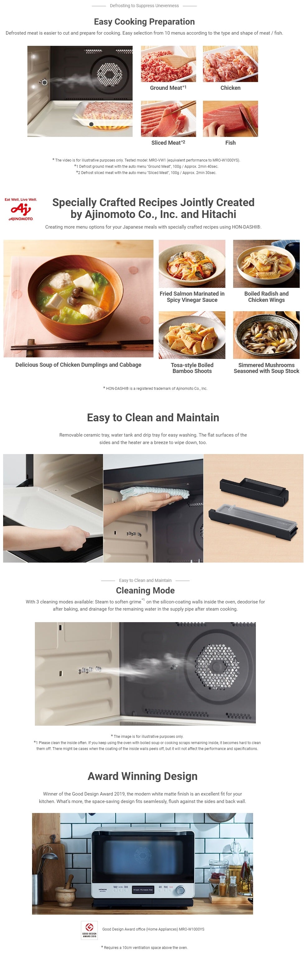 Hitachi MRO-W1000YS Steam Microwave Oven 30L