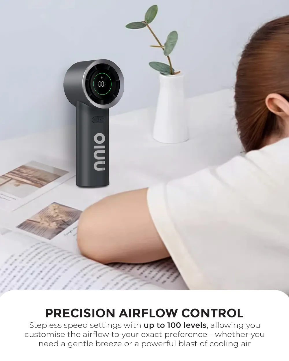 NNIO U-PRO High Speed Portable Handheld Fan