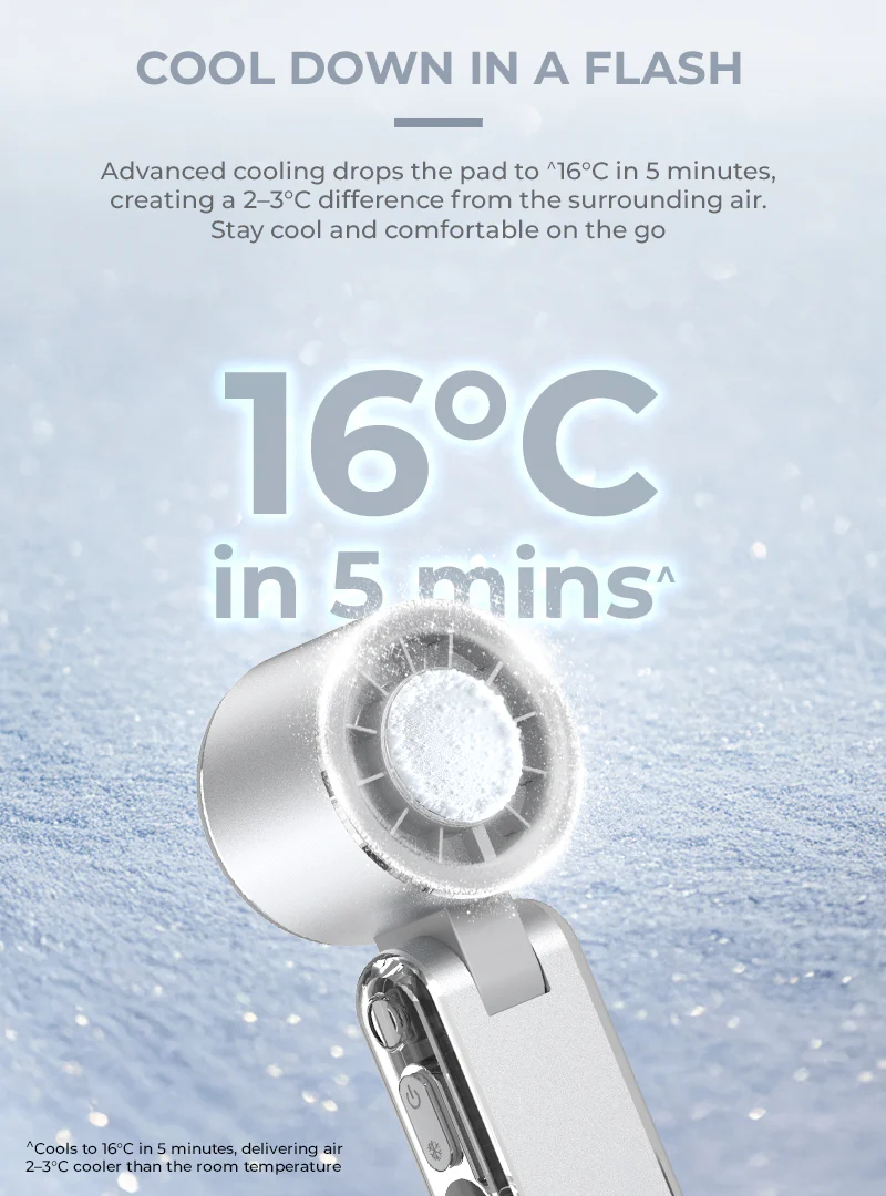 Mistral MRF308 AirZee Max- High Speed Turbo Foldable USB Fan with Cooling Conductor