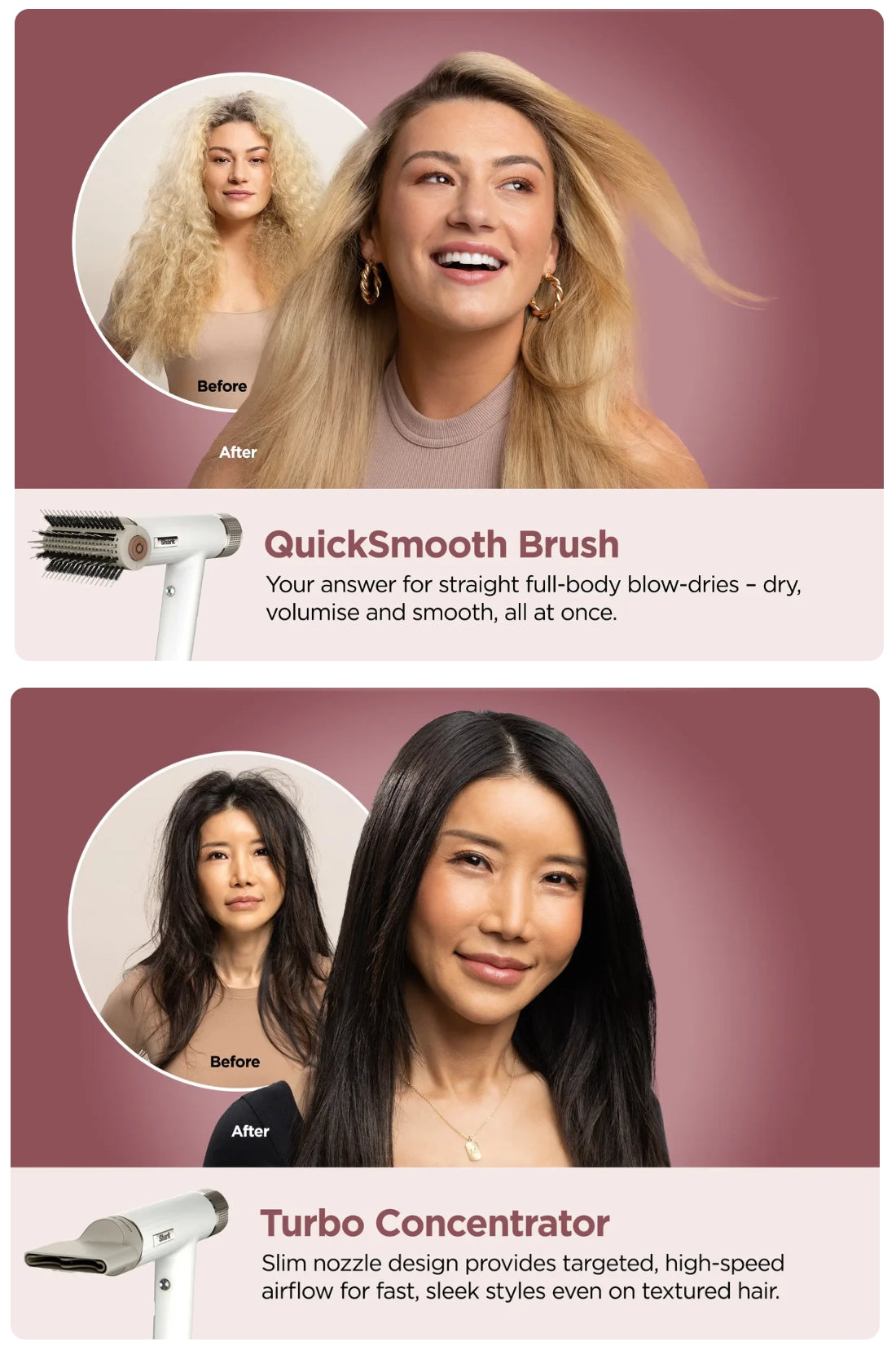 Shark HD331 | HD331SM SpeedStyle High-Velocity Hair Dryer with FrizzFighter Finishing Tool