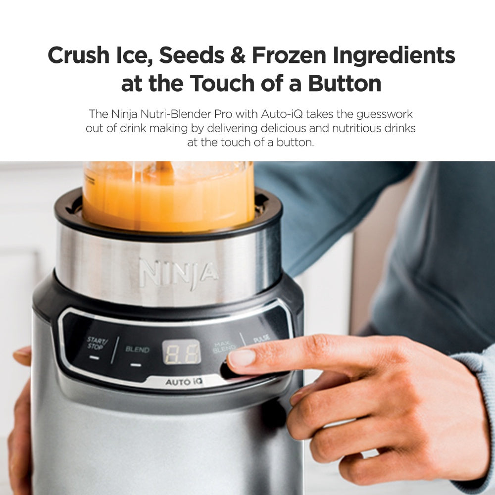 Ninja BN500 Nutri Blender Pro, Auto-iQ & Pro Extractor Blade , 3 On the Go cups, 1000W motor Crush Ice, Smoothie maker