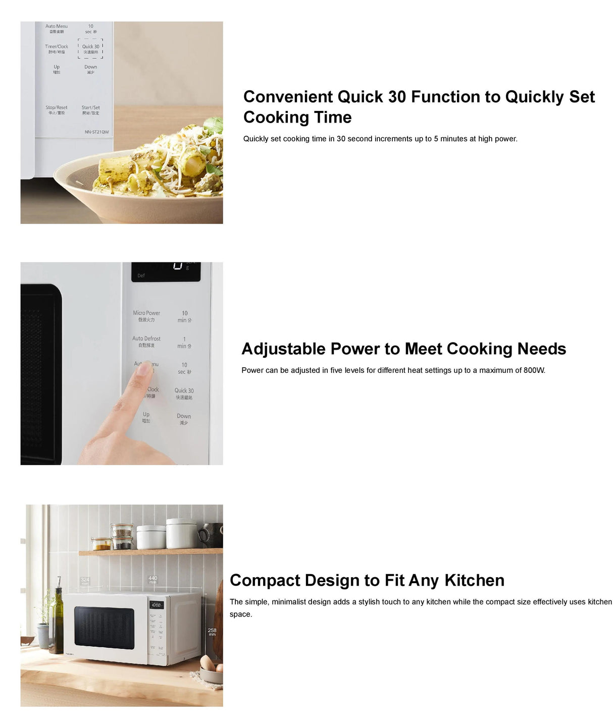 Panasonic NN-ST21QWYPQ Microwave Oven 20L