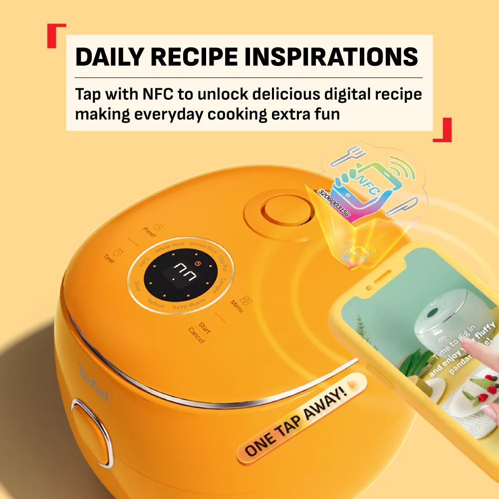 Tefal RK535A | RK5354 | RK5352 | RK535T POP Fuzzy Logic Rice Cooker 0.7L - 4 Colors Available