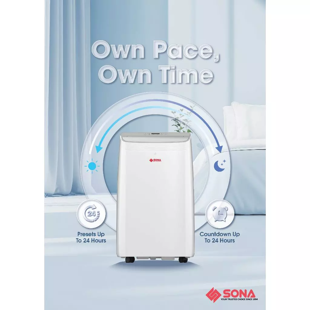 Sona SACN 6283 | SACN6283 Remote Portable Air Conditioner 12k BTU