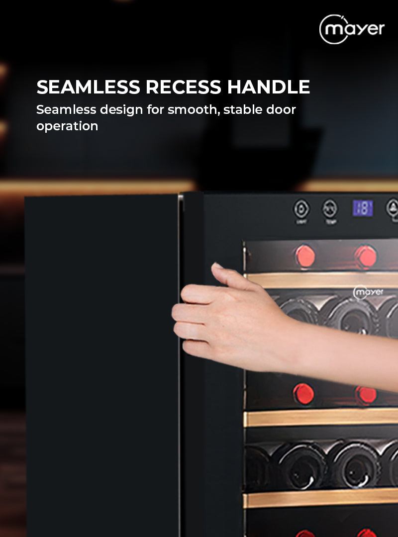 Mayer MMWC48MAG Wine Chiller Triple Glass with Anti-UV 48 Bottles