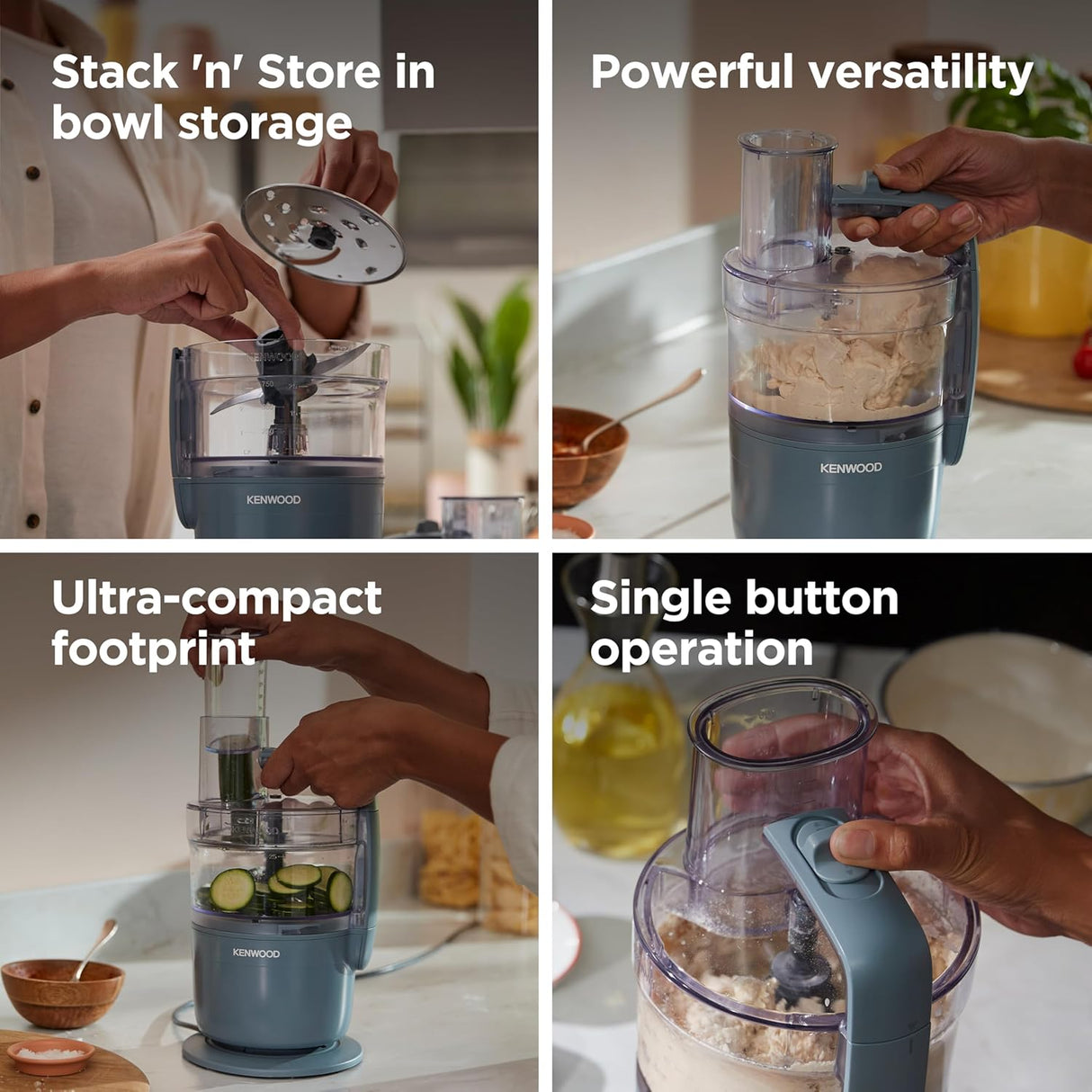 Kenwood FDP23.140GY MultiPro Go Food Processor, chop, knead, slice & grate, 900W