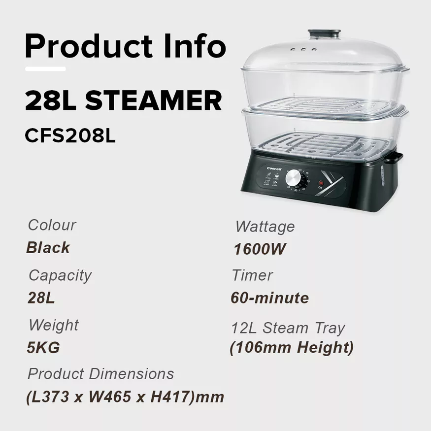 Cornell CFS208L 2 Tier Food Steamer 28L