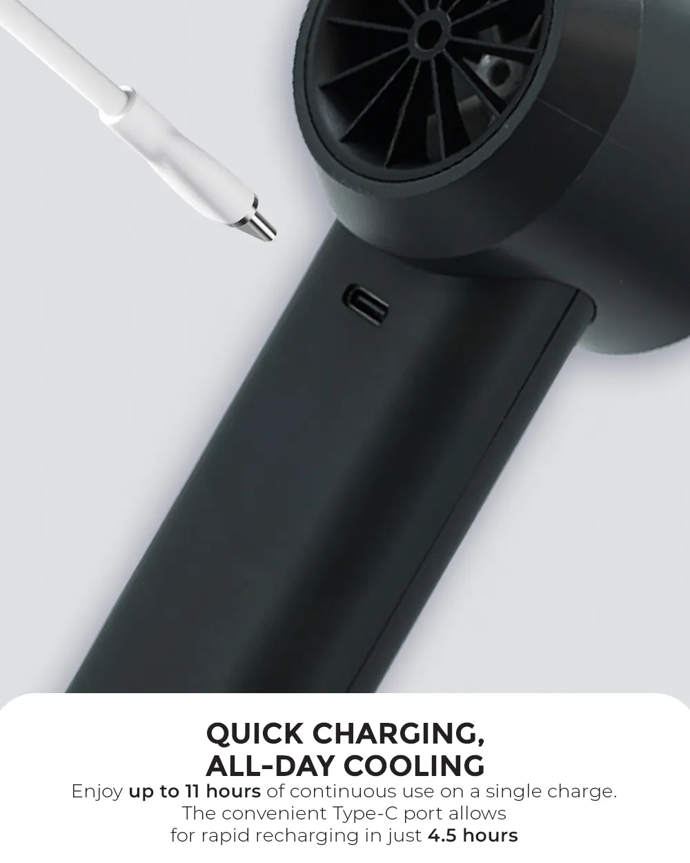 NNIO U-PRO High Speed Portable Handheld Fan