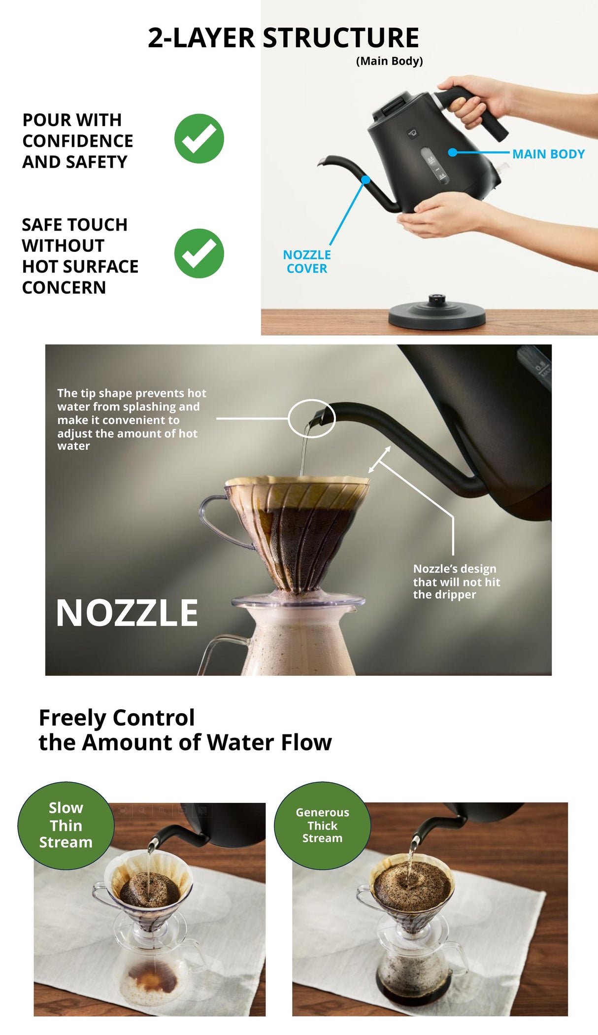 Zojirushi CK-LAQ08 Electric Drip Kettle 0.8L