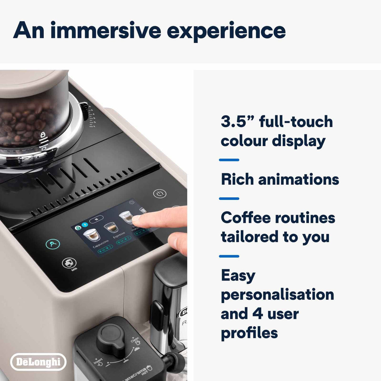 Delonghi EXAM440.55 | EXAM440.55.BG | EXAM440.55.B | EXAM440.55.G Rivelia Automatic Coffee Maker 1450W