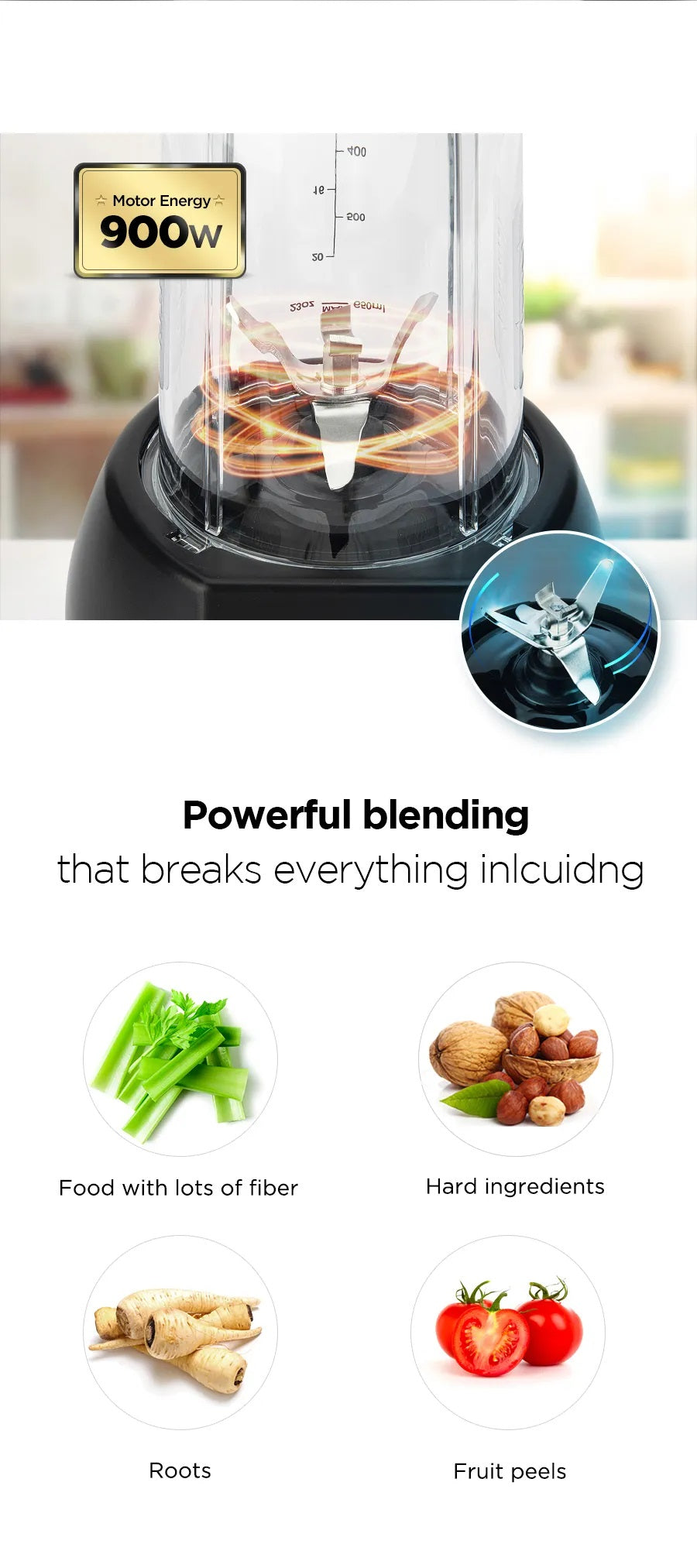 Ninja BL450 Personal Blender,Pro-Extractor Blades,2 On the Go Cups,500ml & 600ml,BPA Free,Recipe Book & powerful 900W