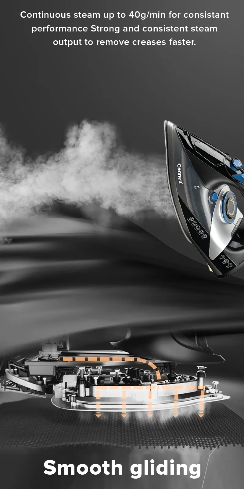 Cornell CIS-E26BK | CISE26BK Steam Iron with Auto Shut Off Function 2600W