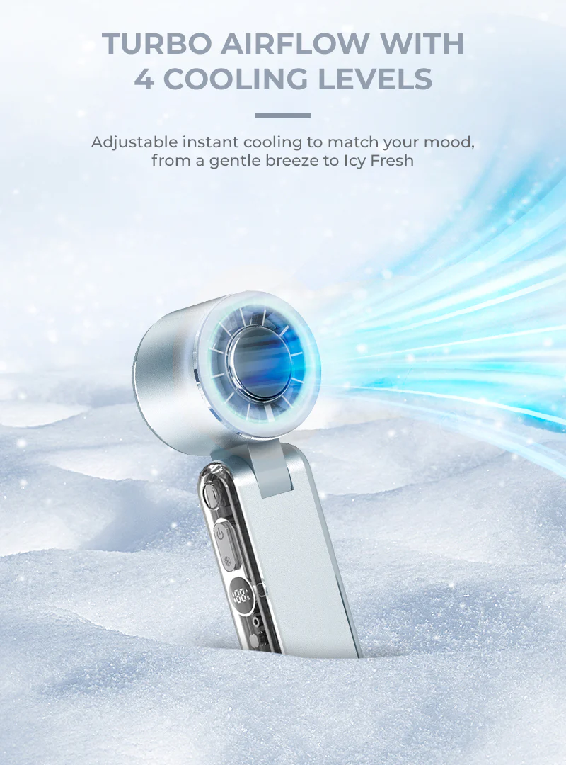 Mistral MRF308 AirZee Max- High Speed Turbo Foldable USB Fan with Cooling Conductor