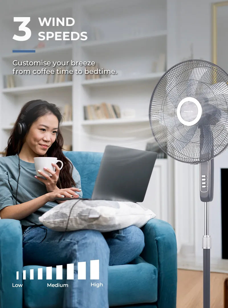 Mistral MSF1842D-BK DC Stand Fan 18 Inch