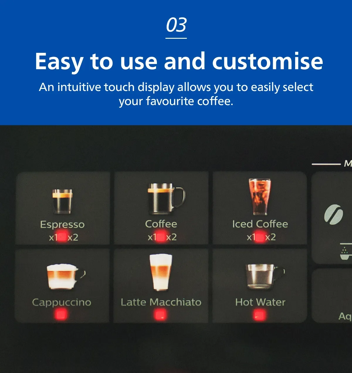 Philips EP3343/31 | EP3343 LatteGo Series 3300 Fully Automatic Espresso Machine, 6 coffee settings, iced coffee, touch display