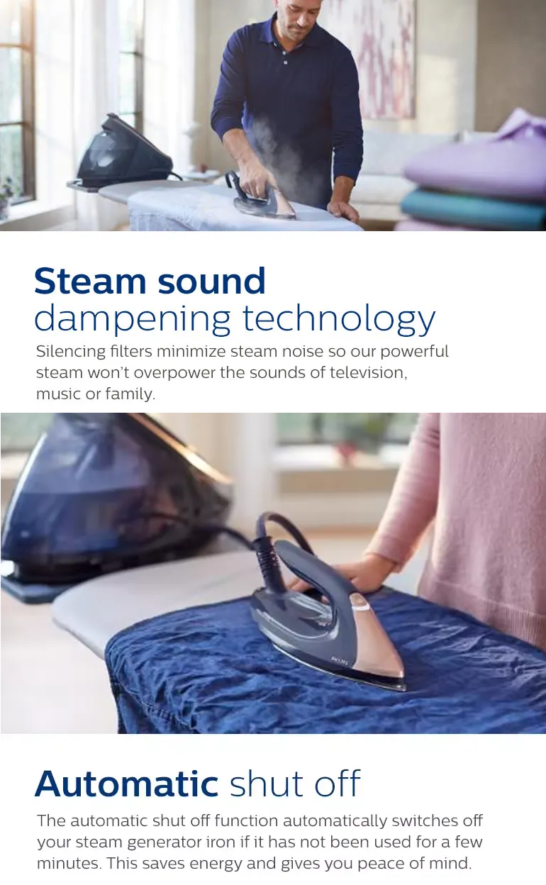 FREE Ironing Board + Philips PSG9050/26 | PSG9050 Steam Generator Iron (Perfectcare) 9000 Series 1.8L - Fabric Sensing Tech, No burns guaranteed