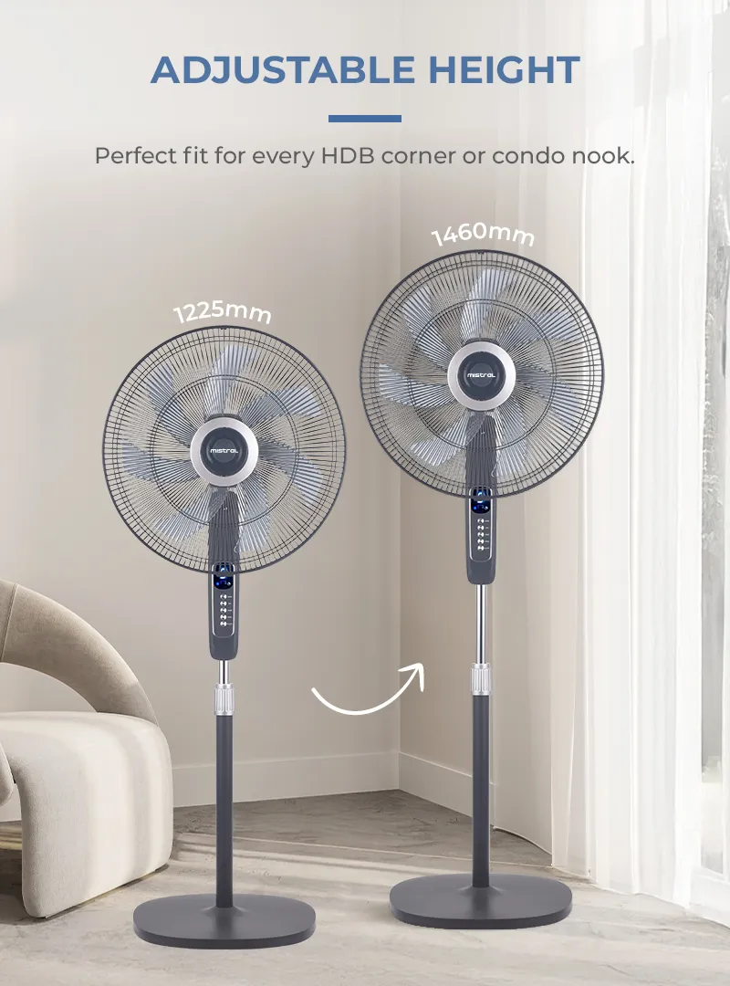Mistral MSF1842DR-BK DC Stand Fan 18 Inch