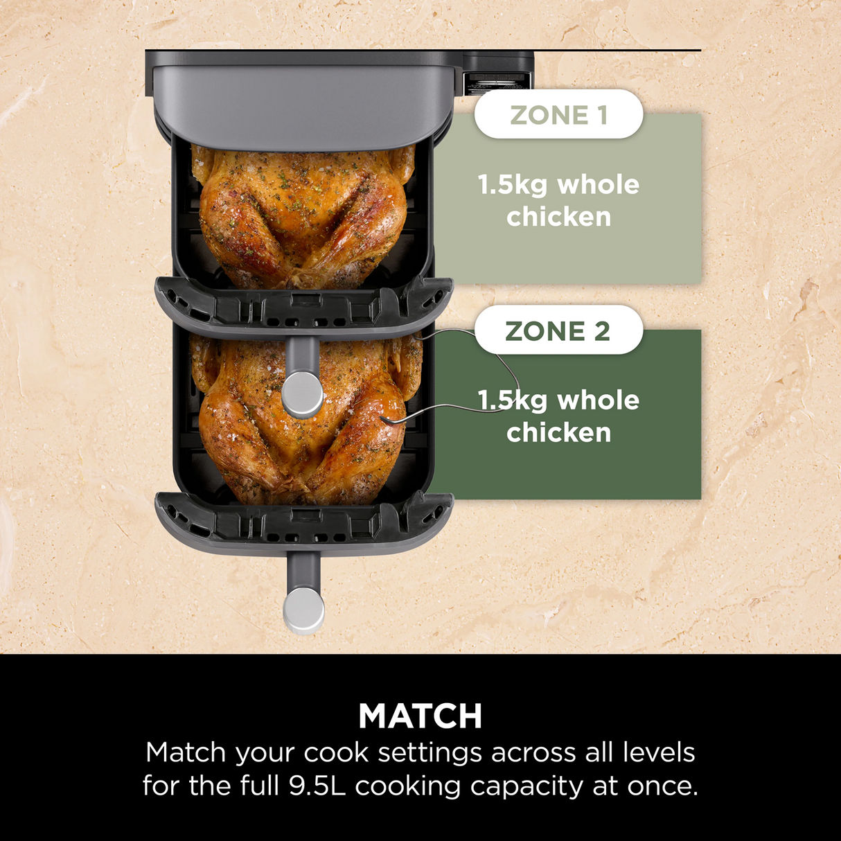 Ninja SL451SM | SL451 Double Stack XL Air Fryer 9.5L