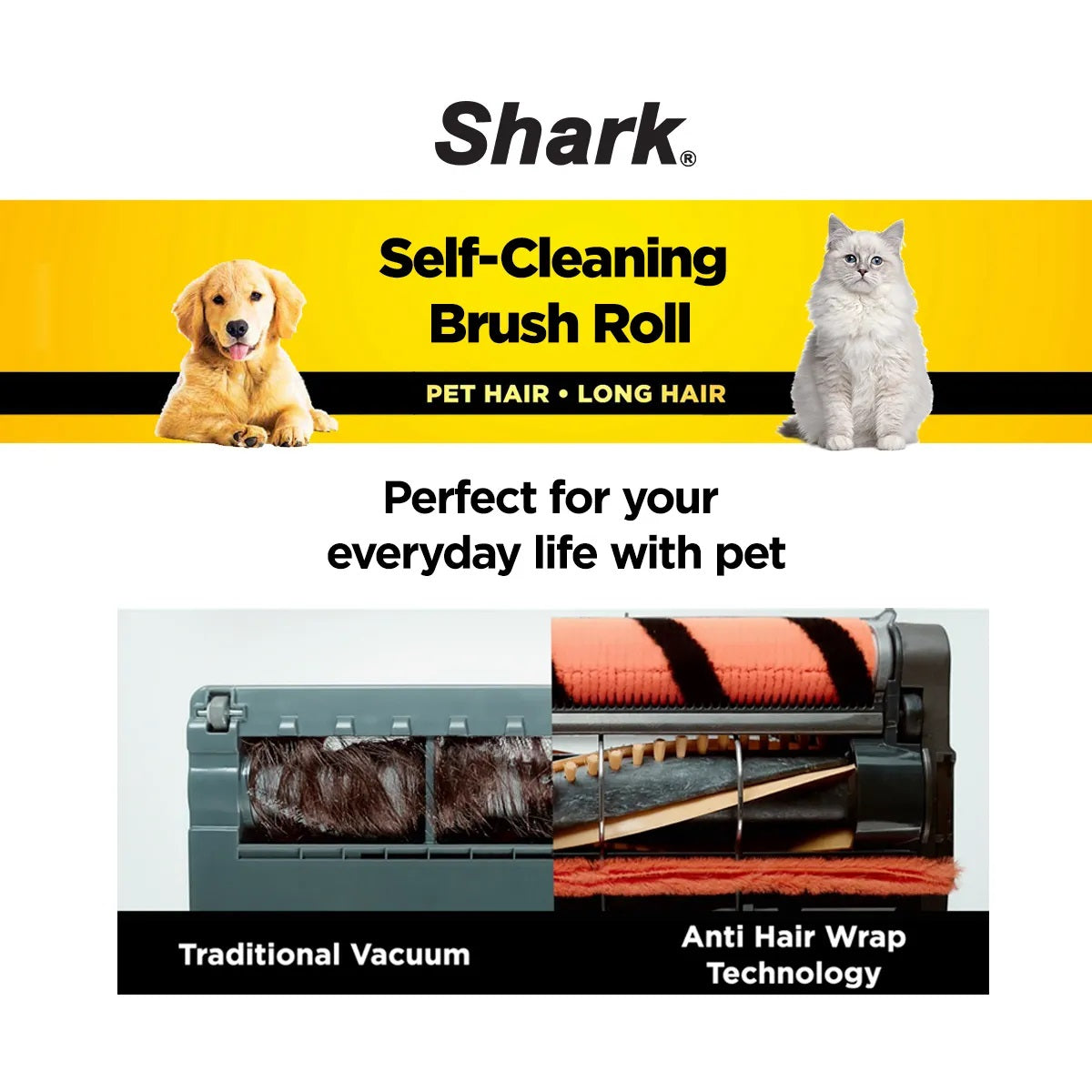 Shark IZ202 Cordless Stick Vacuum Cleaner with Anti Hair Wrap, Up To 40 mins run-time, Self cleaning brush, LED lights