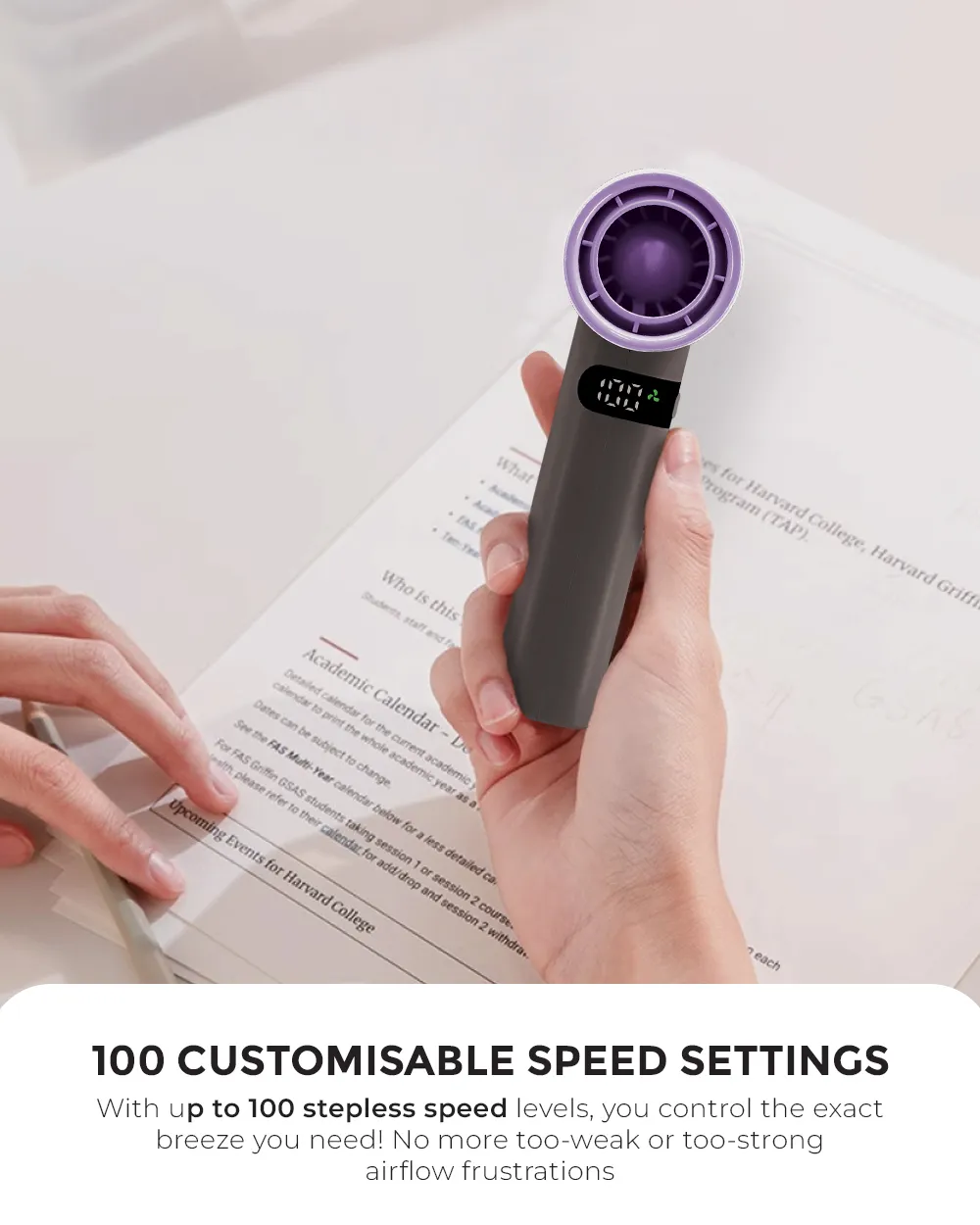 NNIO U-LITE High Speed Portable Handheld Fan 5W | Pocket Size | Easy to carry - 2 Colors Options Available