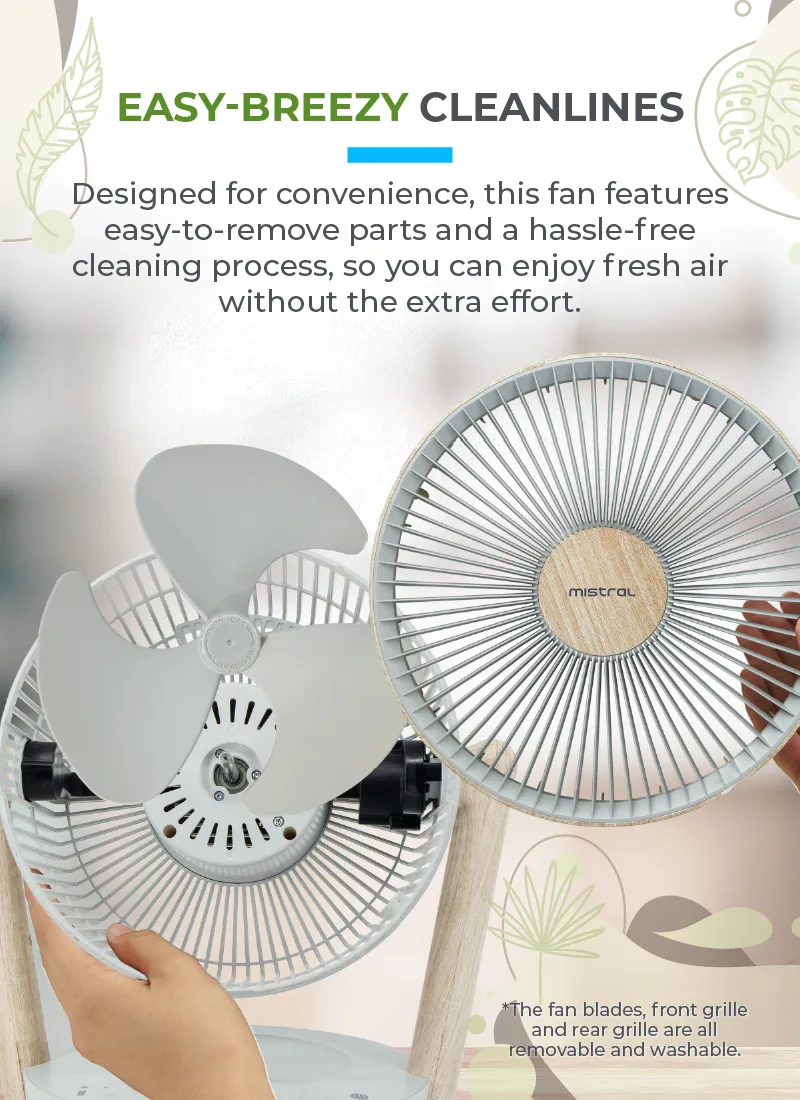 Mistral MHV1012DRW-G DC High Velocity Desk Fan With WIFI & Remote 10 Inch