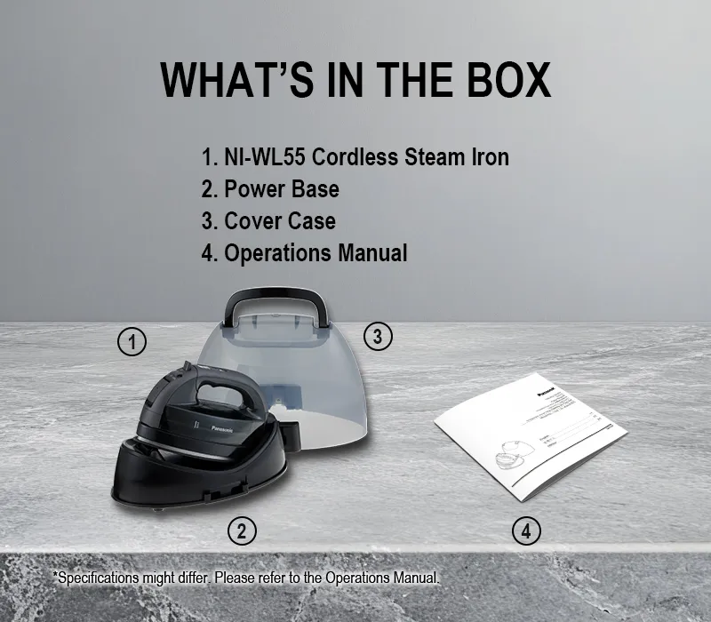 Panasonic NI-WL55KSH Cordless Steam Iron 2000W (Black)