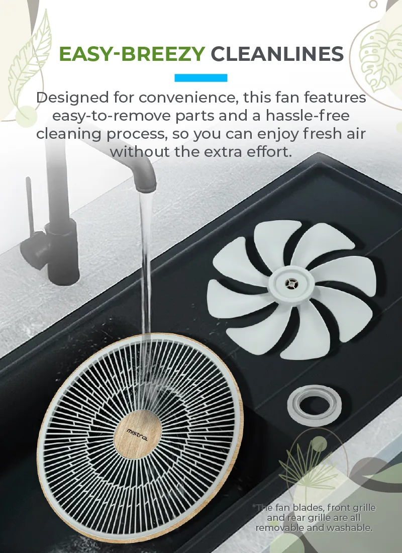 Mistral MHV1424DRW-G DC High Velocity Stand Fan with WIFI & Remote 14 Inch
